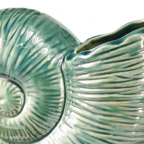 Product Decorative vase snail shell ceramic green 18x8.5x15.5cm