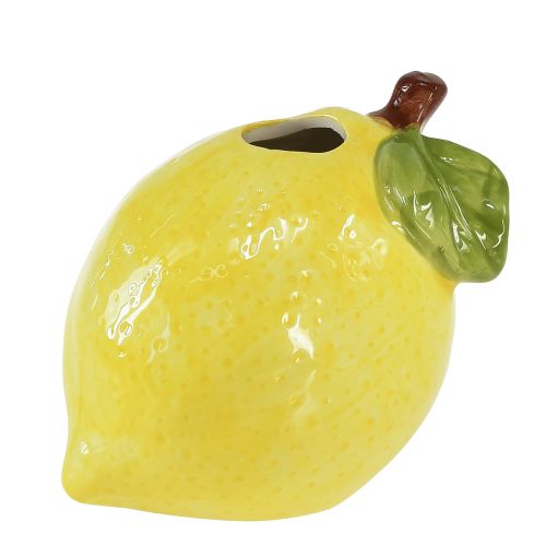 Floristik24 Decorative Vase Lemons Ceramic Oval Yellow 11cm×9.5cm×10.5cm