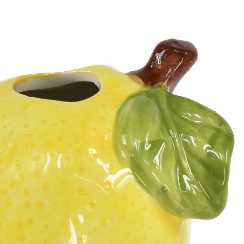 Floristik24 Decorative Vase Lemons Ceramic Oval Yellow 11cm×9.5cm×10.5cm