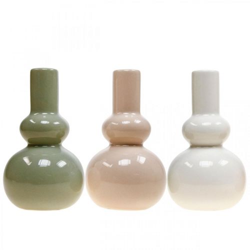 Floristik24 Decorative vases, ceramic vase set spherical H16.5cm Ø9.5cm 3pcs