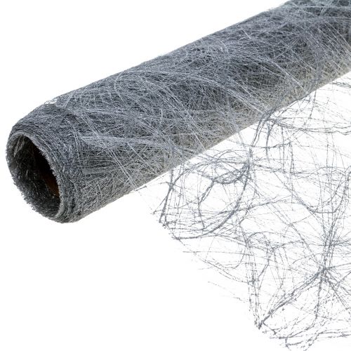 Floristik24 Deco fleece Sizoweb table runner silver 30cm 5m