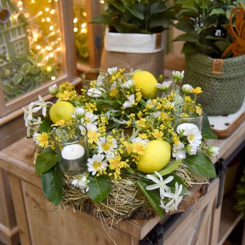 Floristik24 Deco branch lemon artificial lemon branch 42cm 3pcs