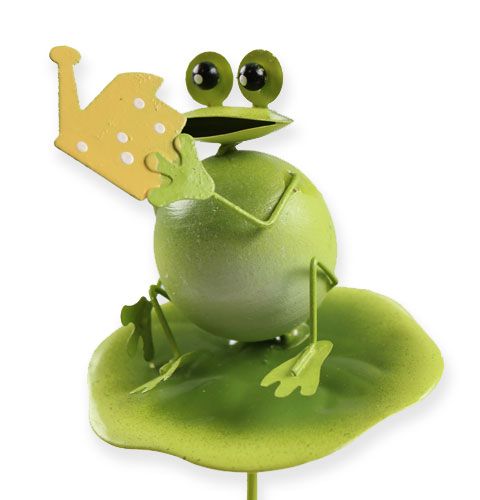 Floristik24 Decorative frog with gardening implement on the rod 6pcs