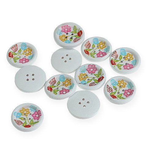 Floristik24 Decorative wooden buttons with motif Ø2,3cm 135pcs