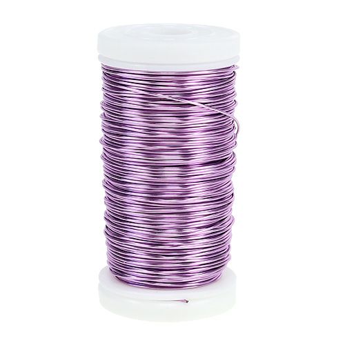 Floristik24 Deco Enamelled Wire Lavender Ø0.50mm 50m 100g