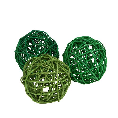Floristik24 Decorative balls assorted green 7cm 18 pcs