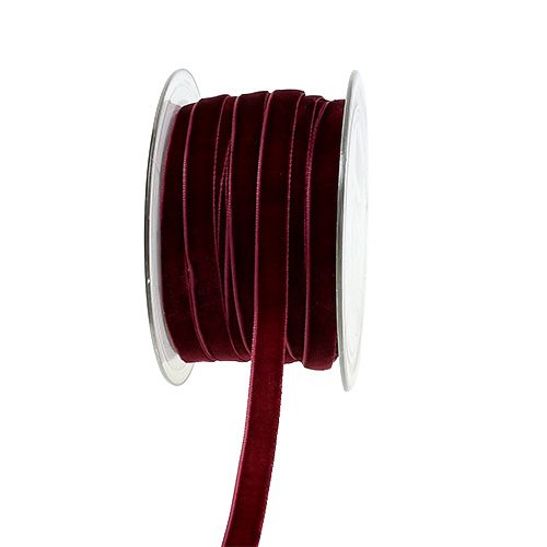 Floristik24 Decorative ribbon Velvet Bordeaux 10mm 20m