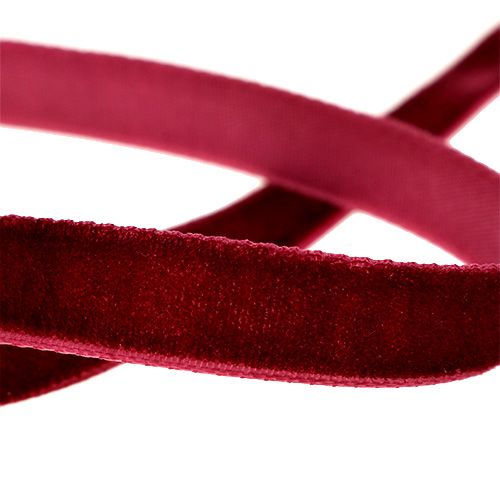 Product Decorative ribbon Velvet Bordeaux 10mm 20m