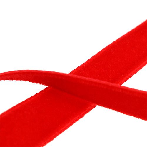 Product Decorative ribbon Velvet red 10mm 20m