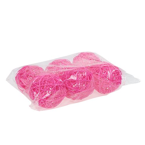 Floristik24 Decoball Pink 10cm 6pcs