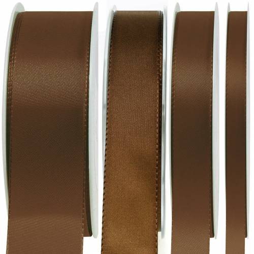 Floristik24 Gift and decoration ribbon brown 50m