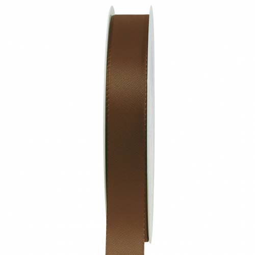Floristik24 Gift and decoration ribbon brown 15mm x 50m