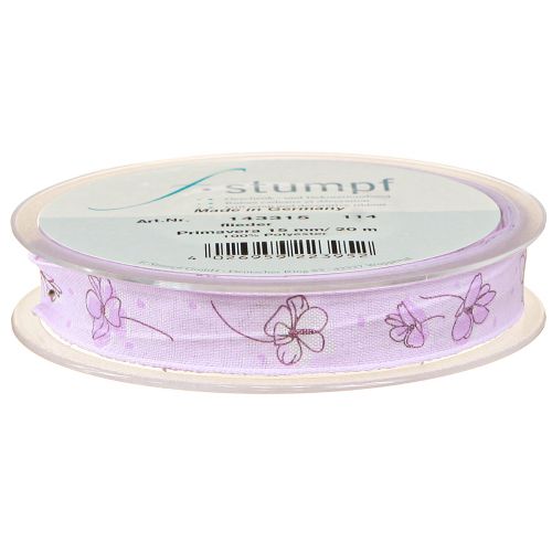 Product Decorative Ribbon Flowers Spring Gift Ribbon Lilac 15mm 20m