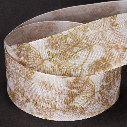 Gift ribbon with plant motifs,