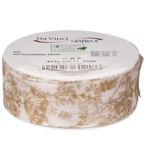 Gift ribbon with plant motifs,