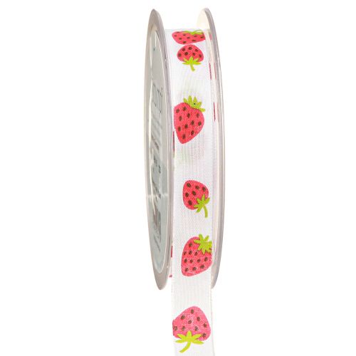 Product Decorative Ribbon Strawberries Fabric Ribbon Spring Ribbon 15mm 20m