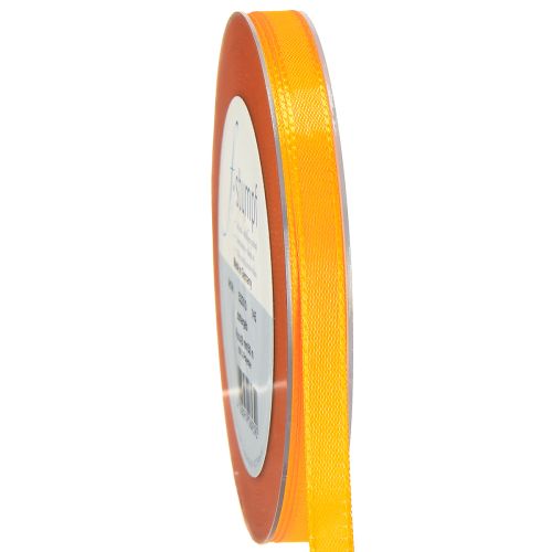 Floristik24 Decorative ribbon gift ribbon orange ribbon selvedge 8mm 50m