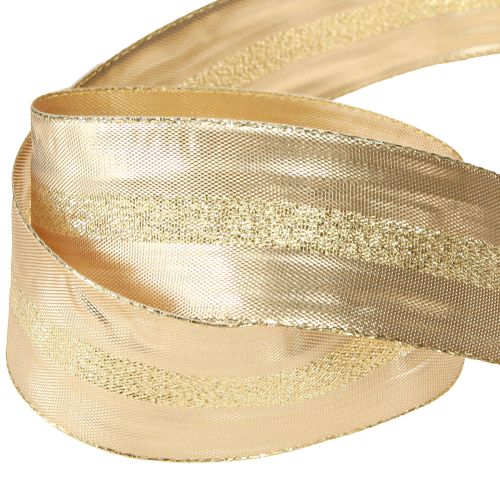 Product Decorative ribbon gold glitter ribbon Christmas ribbon 40mm 20m