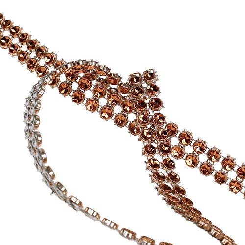 Floristik24 Decorative ribbon copper, glossy 10mm 4m