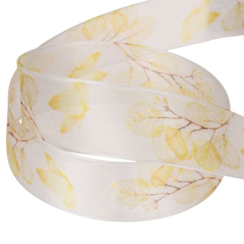 Organza Ribbon with Leaf