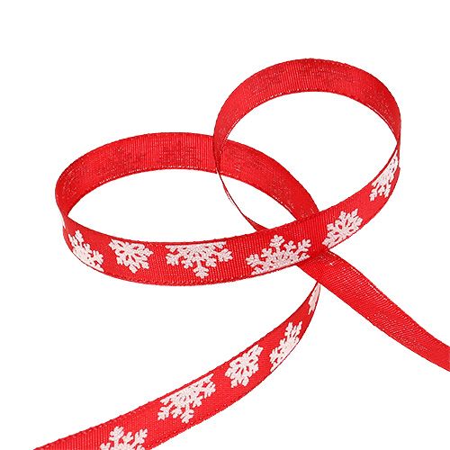 Product Decorative ribbon red with wire edge 15mm 20m