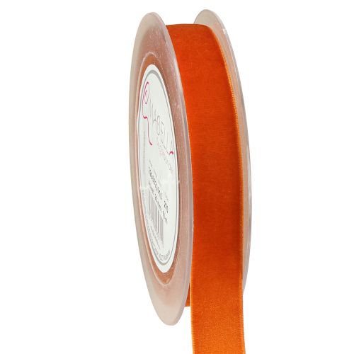 Floristik24 Decorative ribbon velvet ribbon dark orange 20mm 10m
