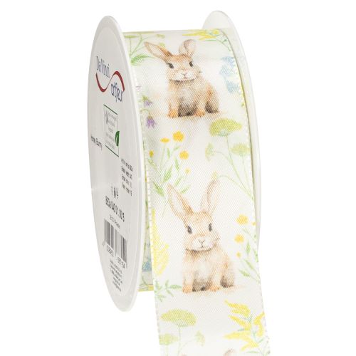 Gift ribbon with Easter bunny motif for festive packaging, 15m