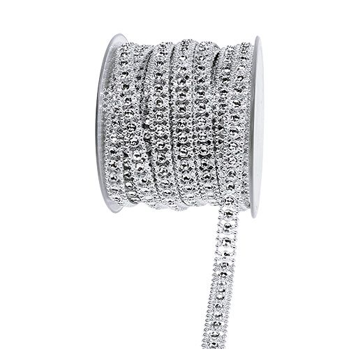 Floristik24 Deco ribbon silver 10mm 9m