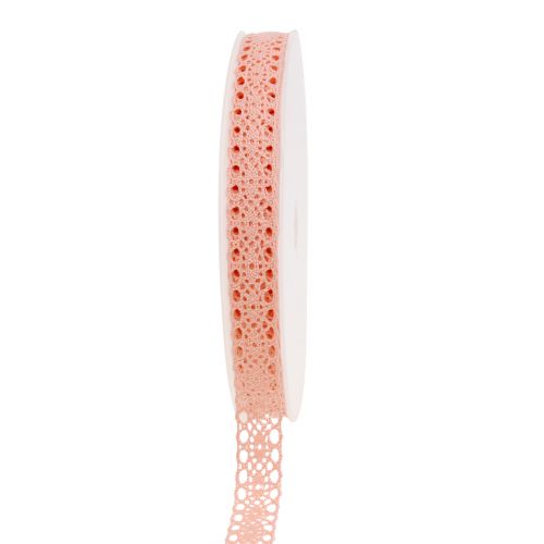 Product Decorative ribbon lace 16mm 20m salmon