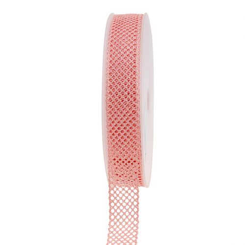 Floristik24 Decorative ribbon lace 21mm 20m pink