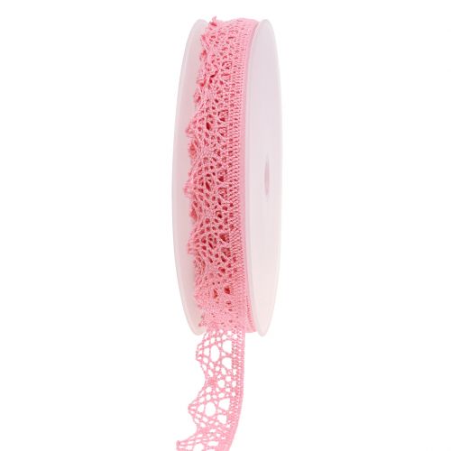 Gift ribbon for decoration lace 22mm 20m pink