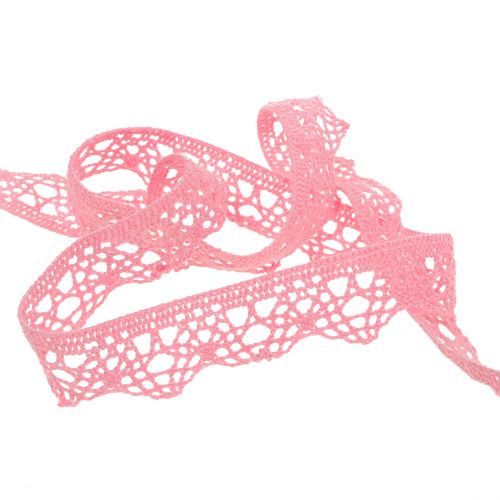 Product Decorative ribbon lace 22mm 20m pink