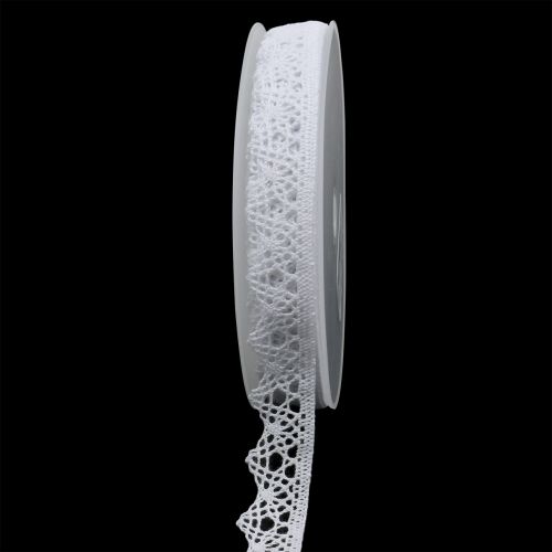Floristik24 Decorative ribbon lace 22mm 20m white