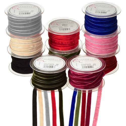 Decorative ribbon Velvet ribbon 10mm 20m Various colors