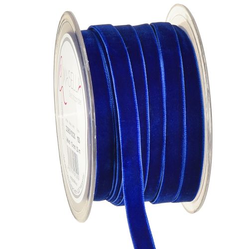 Product Decorative ribbon Velvet velvet ribbon blue 10mm 20m