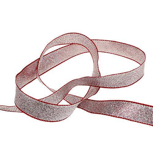 Product Gift ribbon for decoration Christmas silver-red 15mm 20m