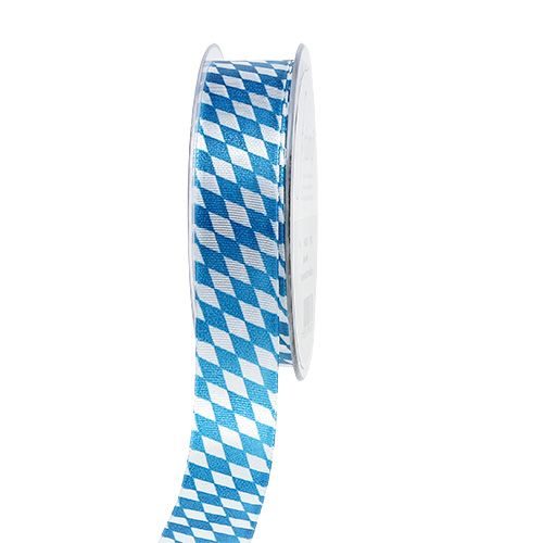 Floristik24 Gift ribbon for decoration white-blue 25mm 20m