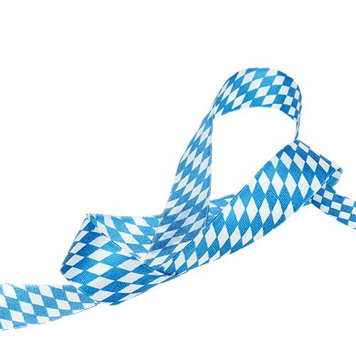 Floristik24 Gift ribbon for decoration white-blue 25mm 20m