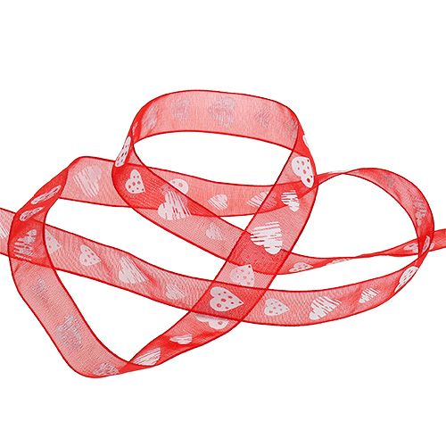 Product Decorative ribbon with heart motif 15mm 20m