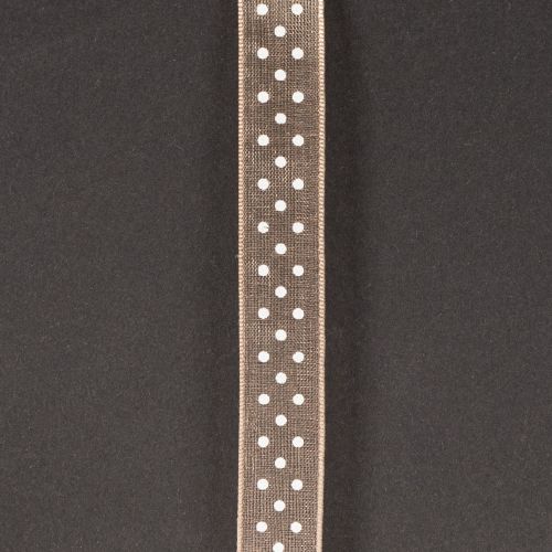 Product Gift ribbon with polka dots for stylish wedding decorations and creative packaging, 1.5cm wide, 20m long