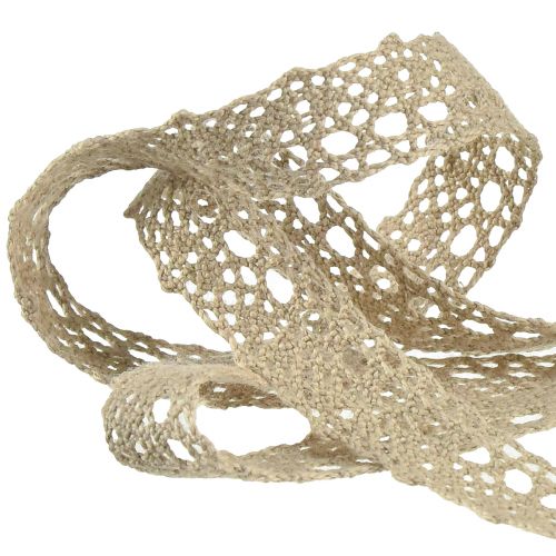 Product Decorative ribbon beige grey decorative ribbon W16mm L20m