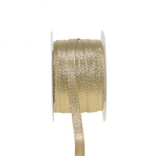 Floristik24 Deco ribbon gold 10mm 50m