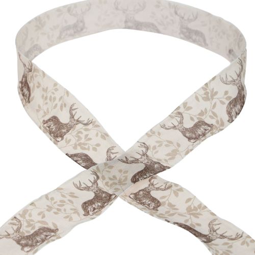 Product Christmas ribbon deer gift ribbon brown 40mm 20m