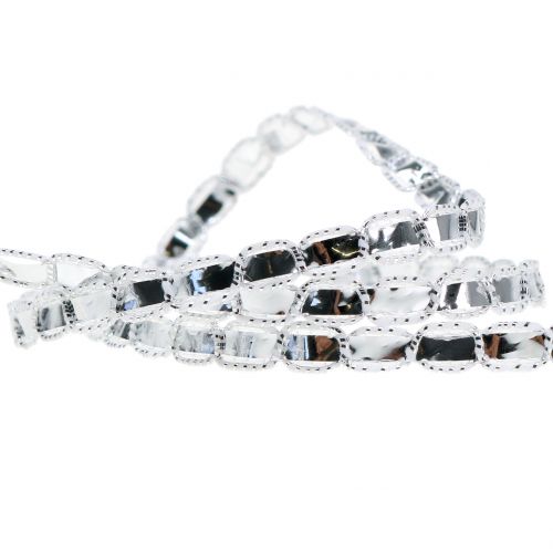 Floristik24 Deco ribbon silver glossy 5mm 15m