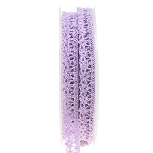 Floristik24 Deco ribbon crocheted lilac 12mm 20m