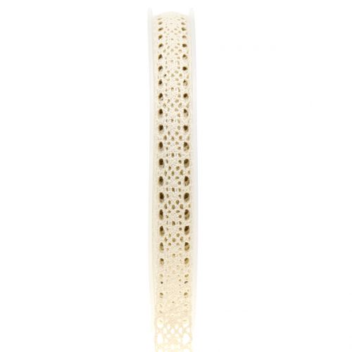 Floristik24 Decorative ribbon lace cream 16mm 20m
