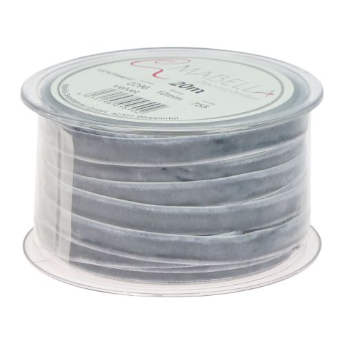 Floristik24 Decorative ribbon velvet ribbon gift ribbon velvet grey 10mm 20m