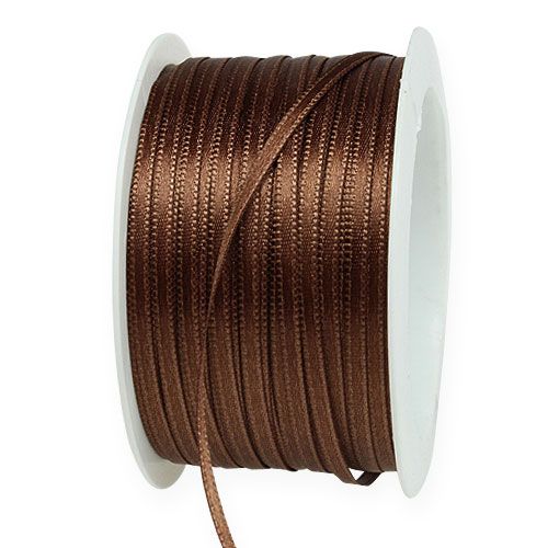 Floristik24 Gift ribbon brown 3mm x 50m