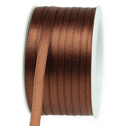 Floristik24 Gift ribbon brown 6mm x 50m