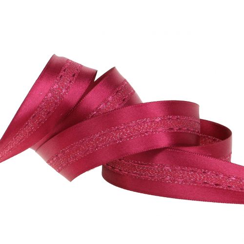 Floristik24 Gift ribbon for decoration with stripe pattern Erika 25mm 20m